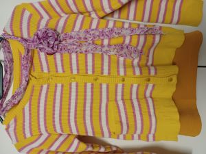 Kids Costumes to Hire - Jersey Yellow & Pink and Yellow Skirt & Scarf 